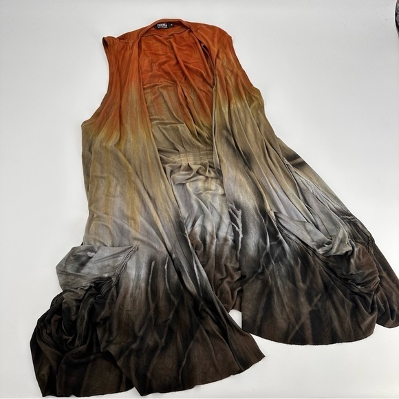 art of cloth Tops - Art of Cloth Tie Dye Lagenlook Rayon Blend Flowy Swing Vest Size Small